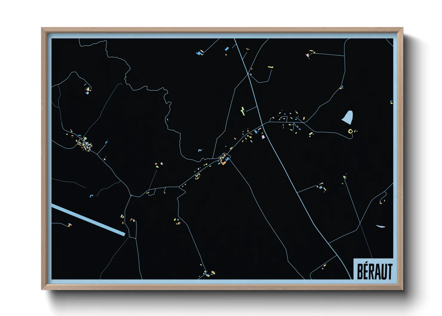 Une affiche de carte sur Béraut