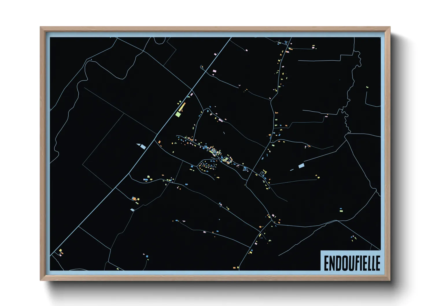 Une affiche de carte sur Endoufielle