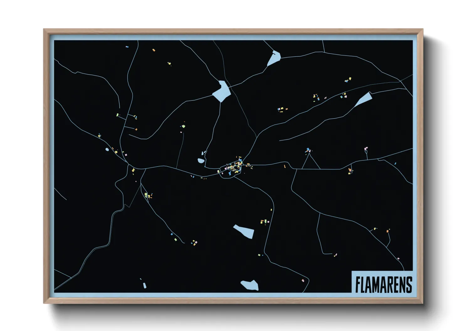 Une affiche de carte sur Flamarens