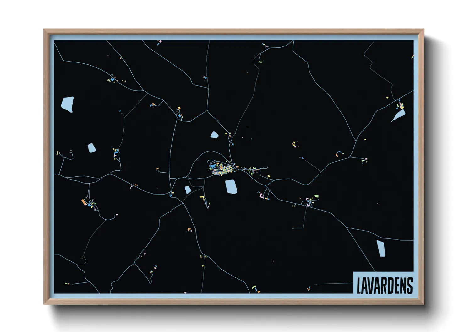 Une affiche de carte sur Lavardens