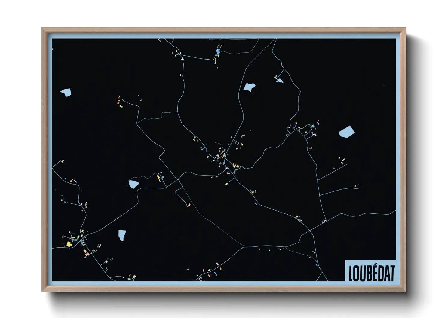 Une affiche de carte sur Loubédat