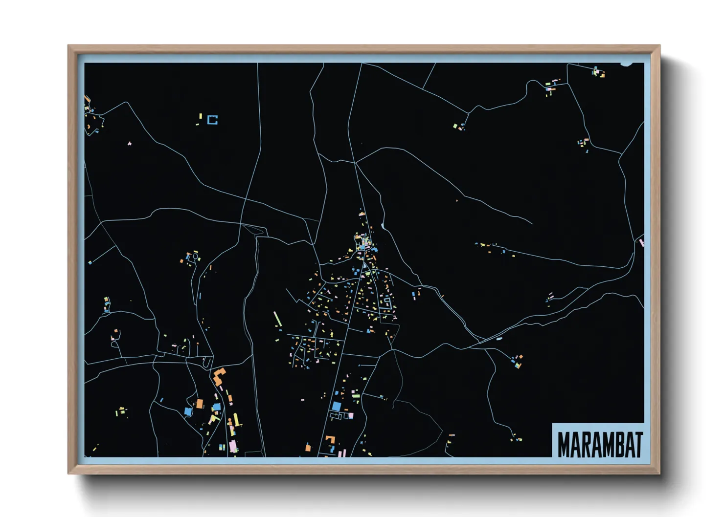 Une affiche de carte sur Marambat