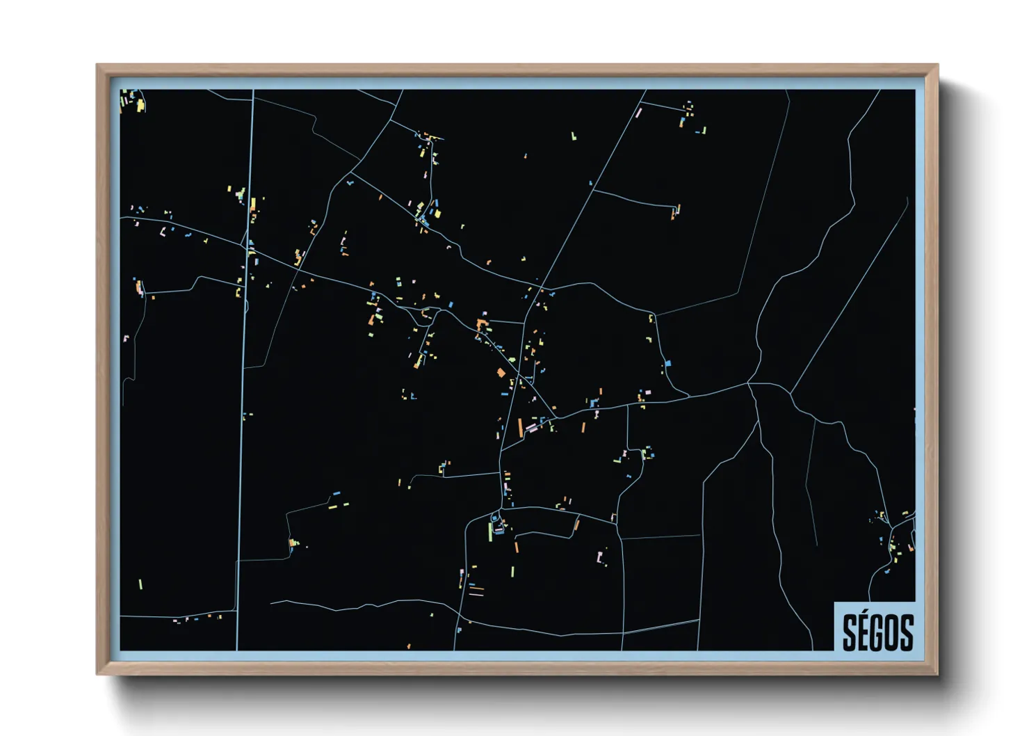 Une affiche de carte sur Ségos
