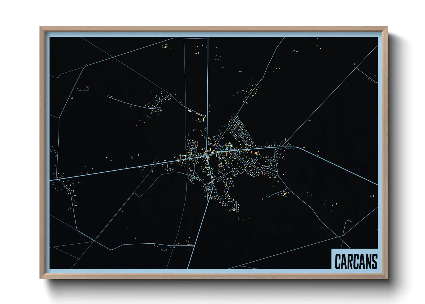 Une affiche de carte sur Carcans