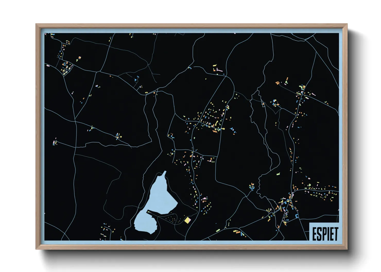 Une affiche de carte sur Espiet