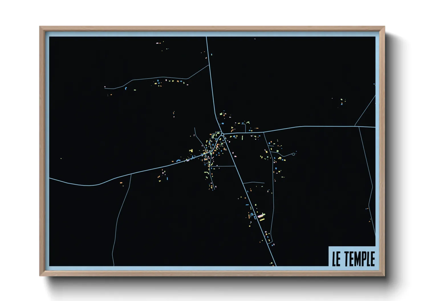 Une affiche de carte sur Le Temple