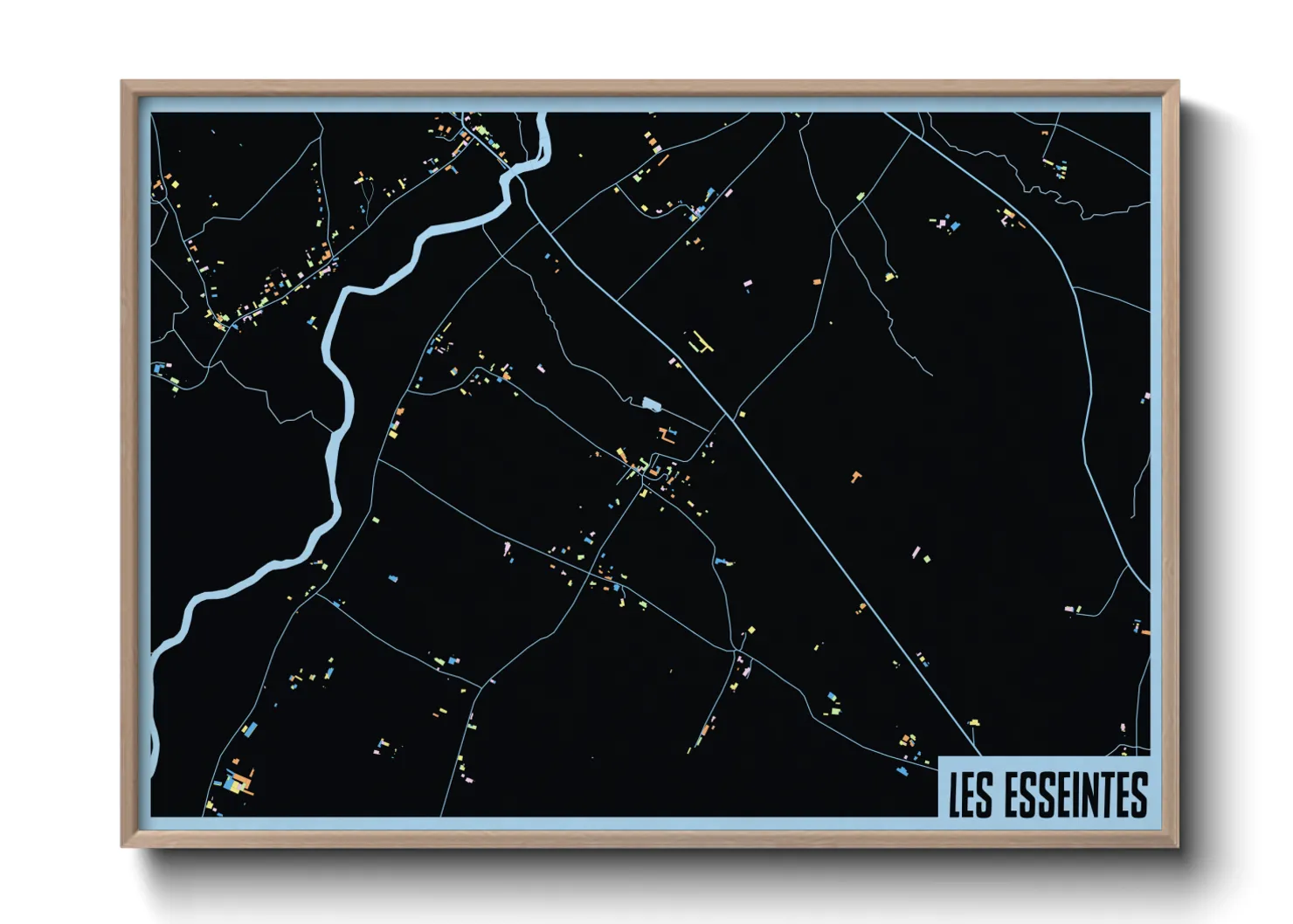 Une affiche de carte sur Les Esseintes