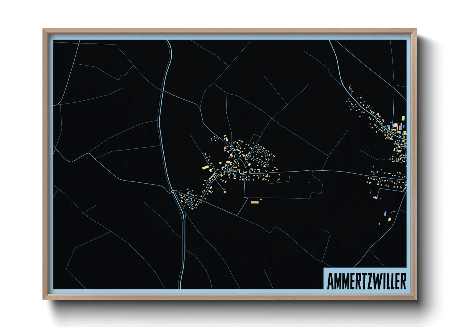 Une affiche de carte sur Ammertzwiller