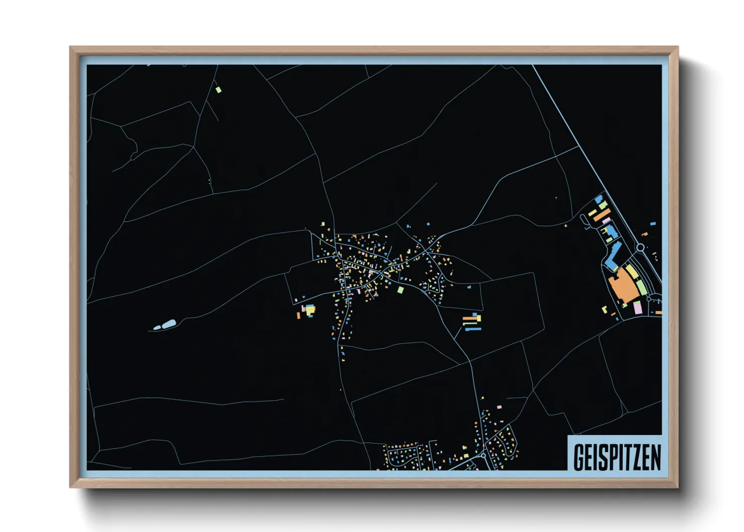 Une affiche de carte sur Geispitzen