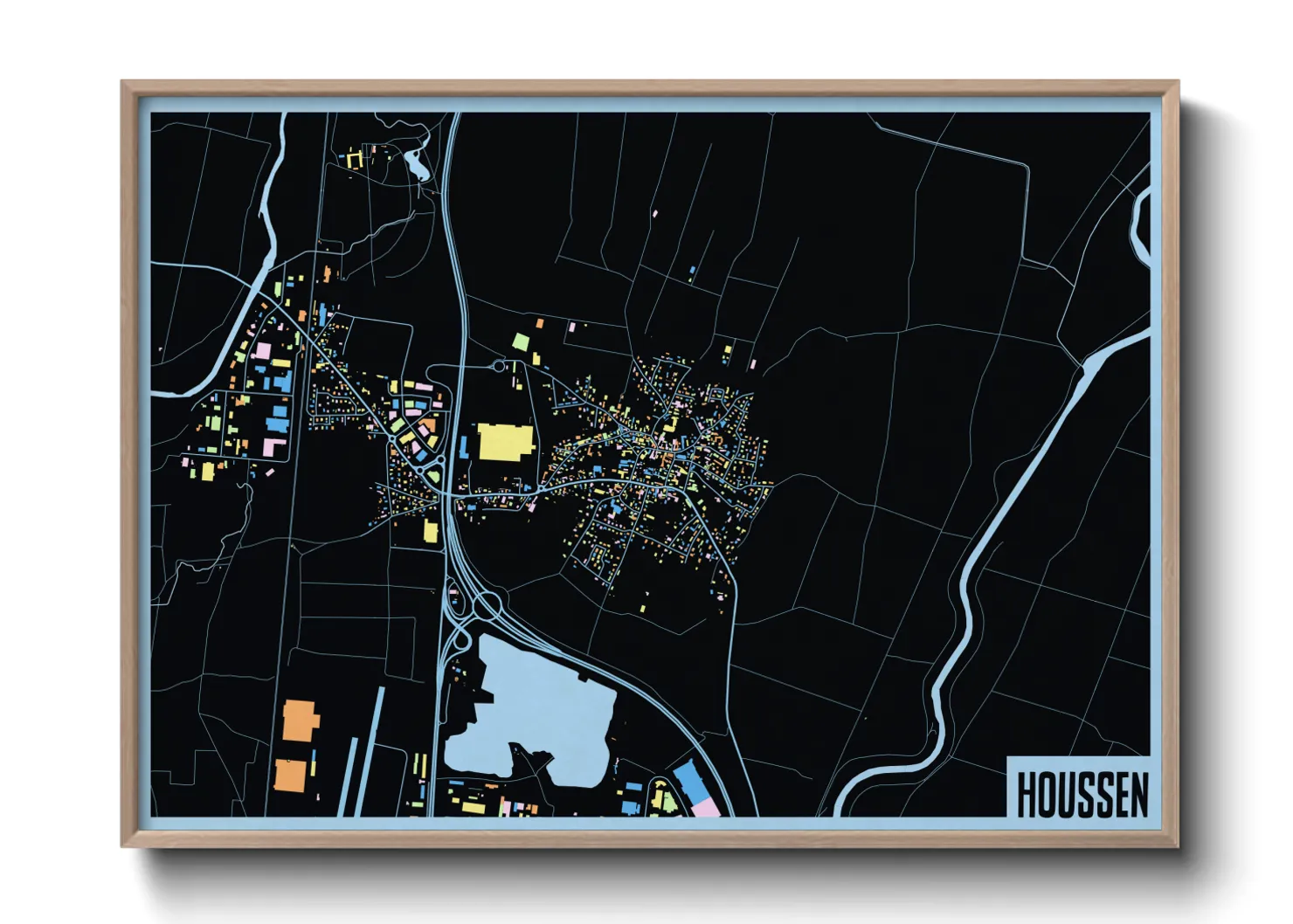 Une affiche de carte sur Houssen