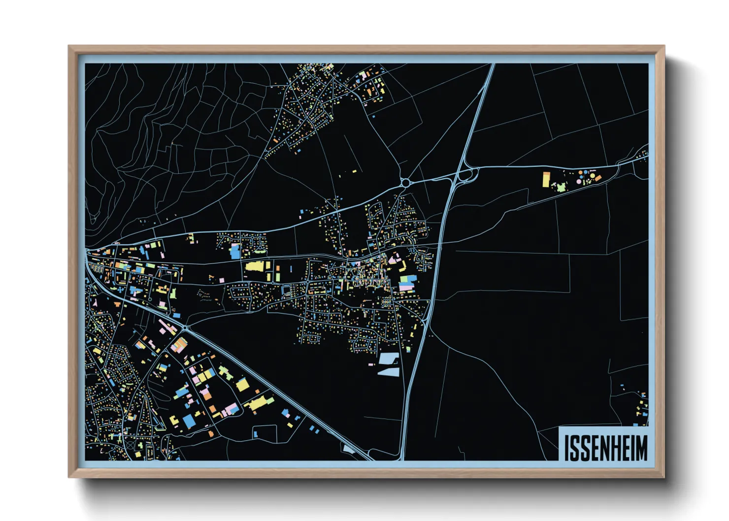 Une affiche de carte sur Issenheim