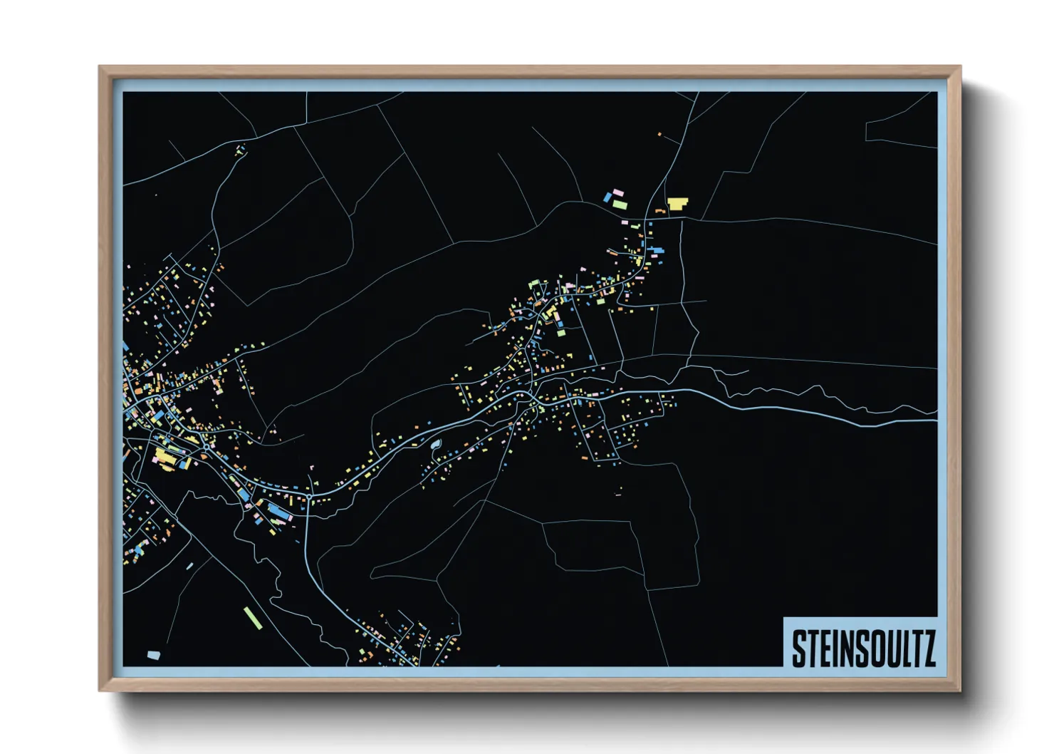 Une affiche de carte sur Steinsoultz