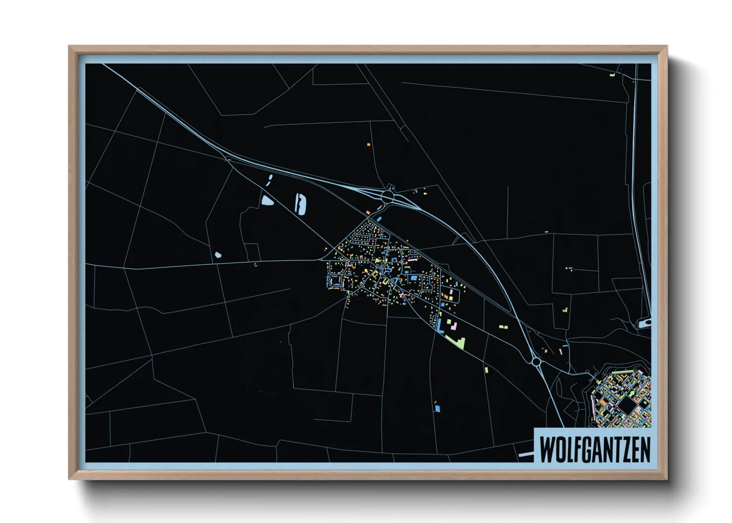 Une affiche de carte sur Wolfgantzen