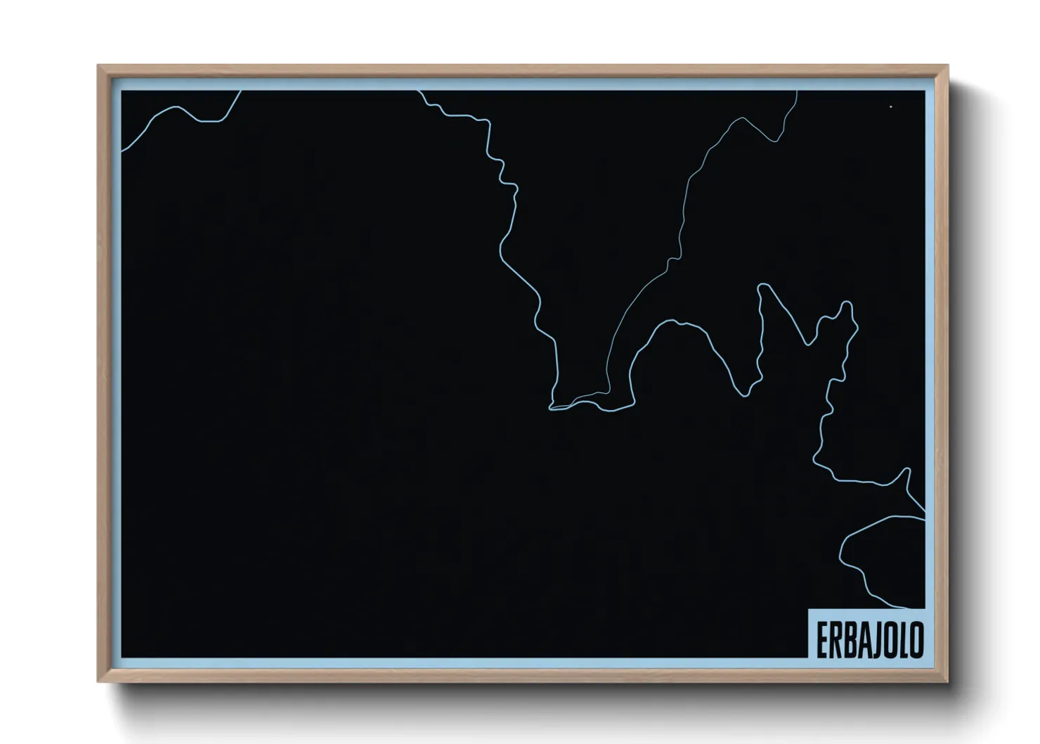 Une affiche de carte sur Erbajolo