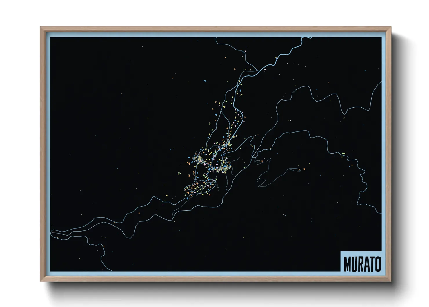 Une affiche de carte sur Murato
