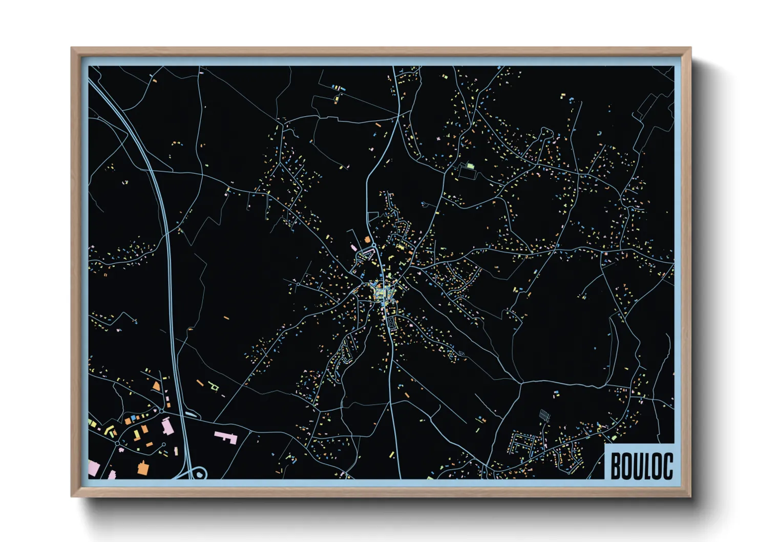 Une affiche de carte sur Bouloc