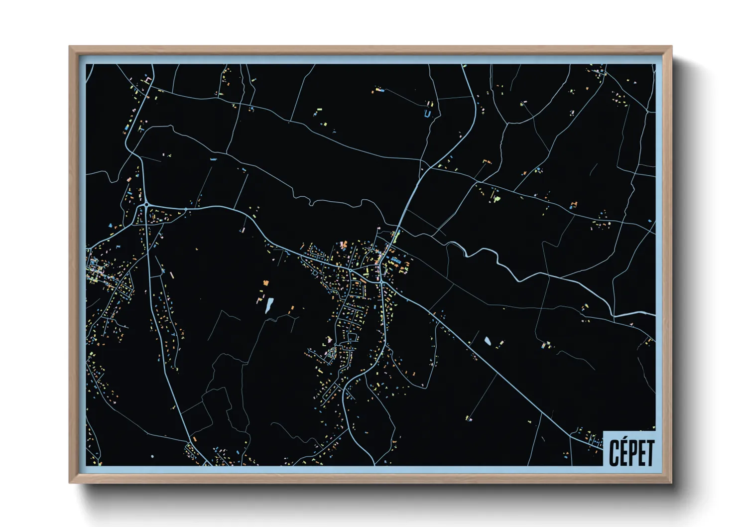 Une affiche de carte sur Cépet