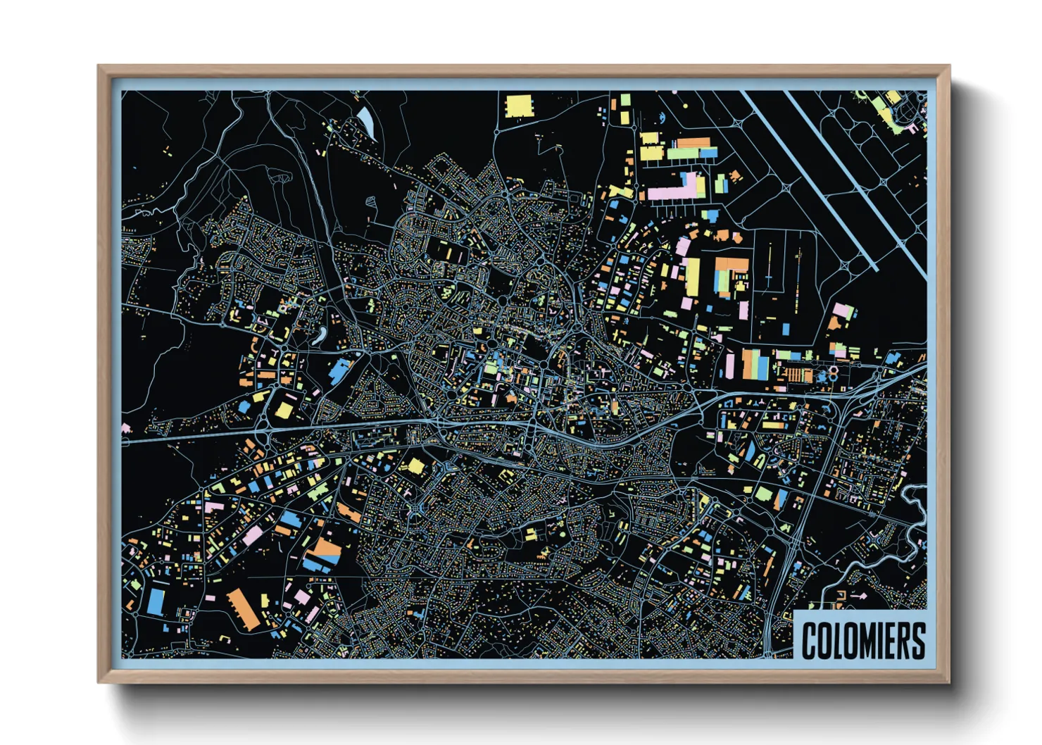 Une affiche de carte sur Colomiers