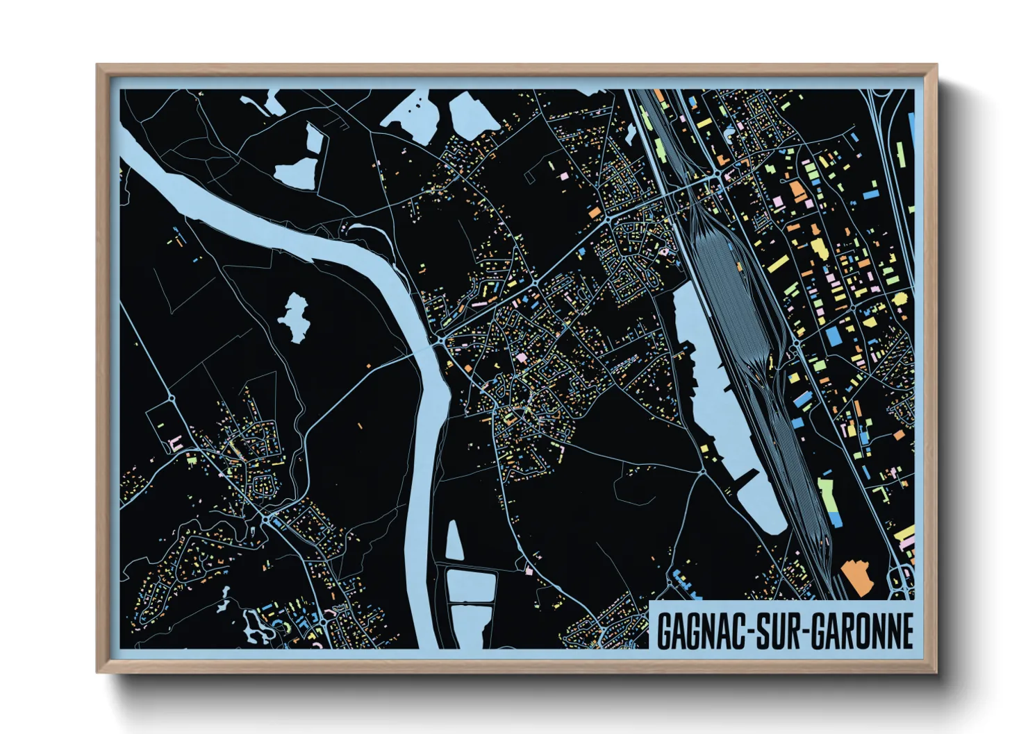 Une affiche de carte sur Gagnac-sur-Garonne