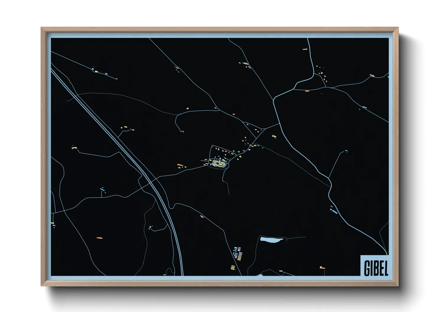 Une affiche de carte sur Gibel