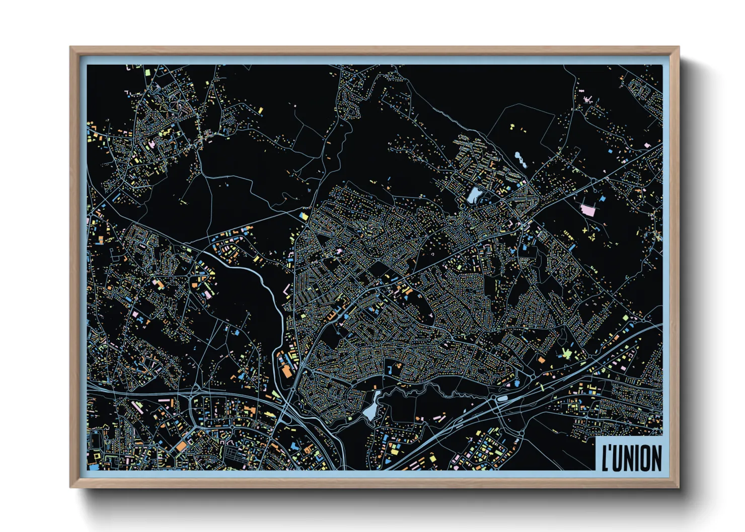 Une affiche de carte sur L'Union