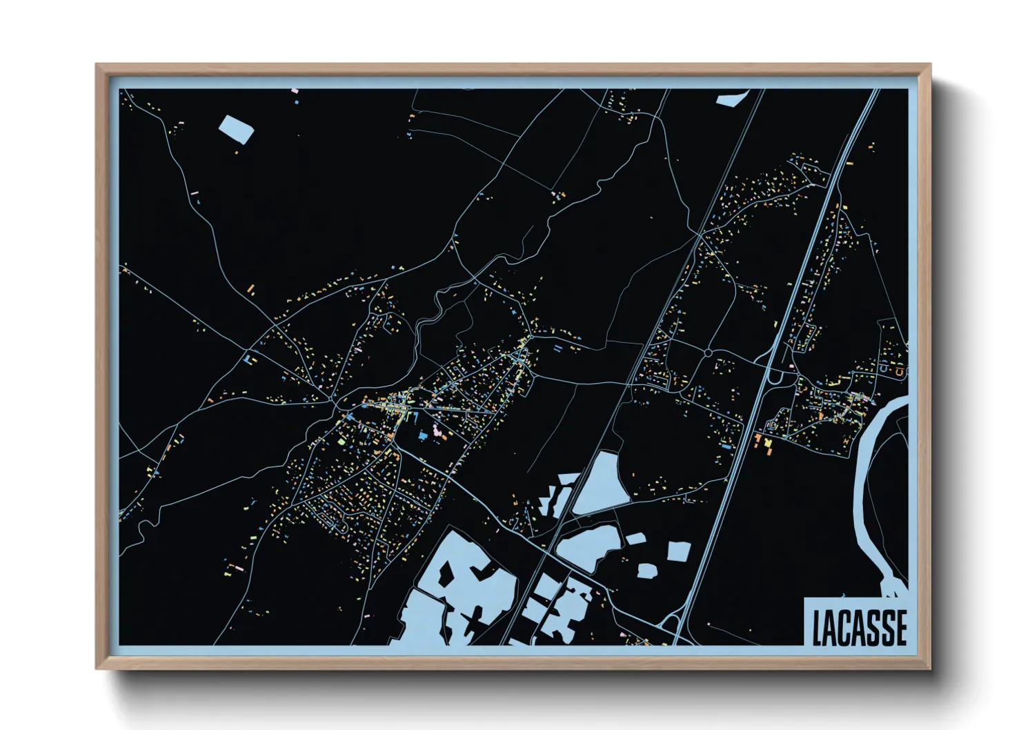 Une affiche de carte sur Lacasse