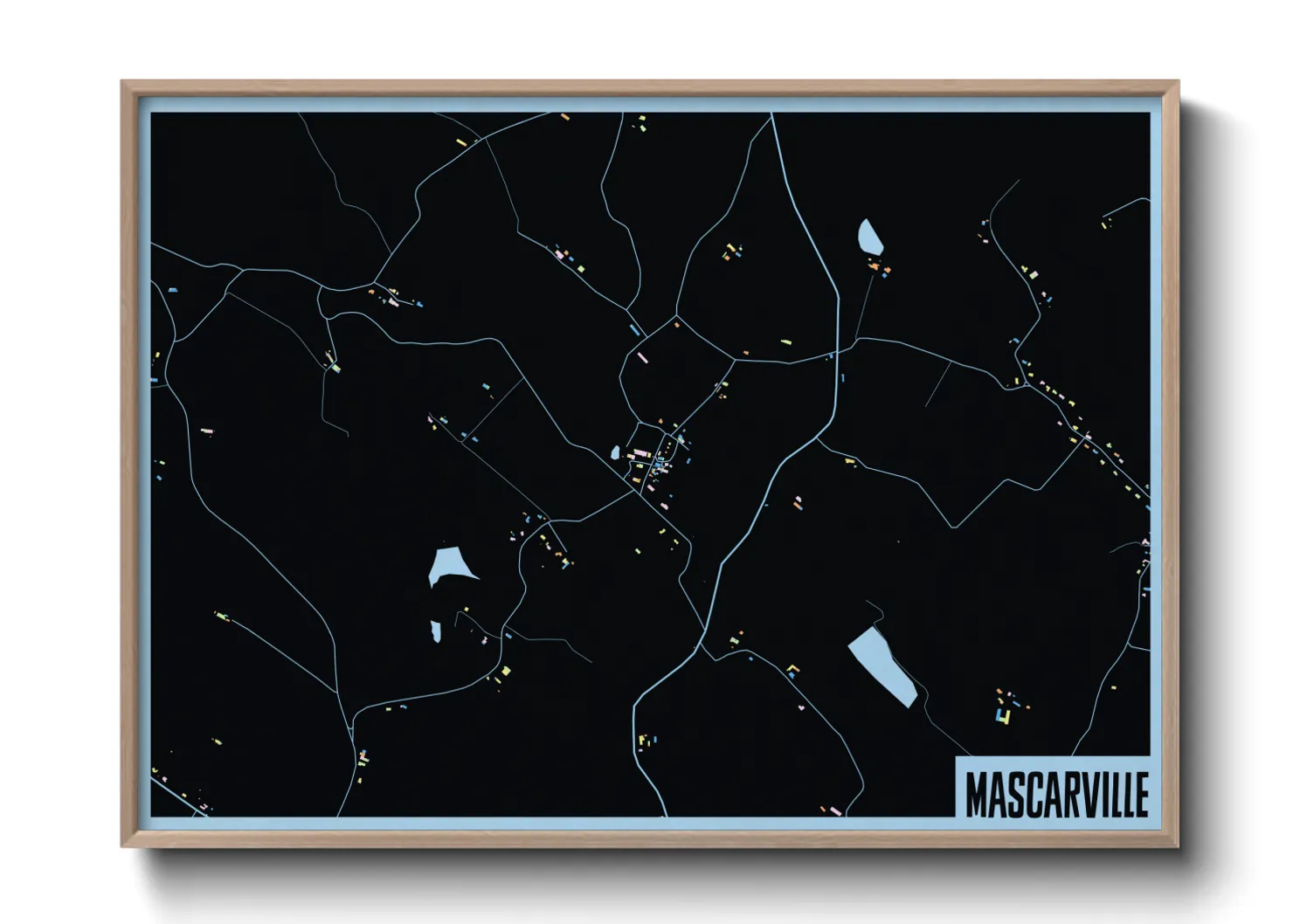 Une affiche de carte sur Mascarville