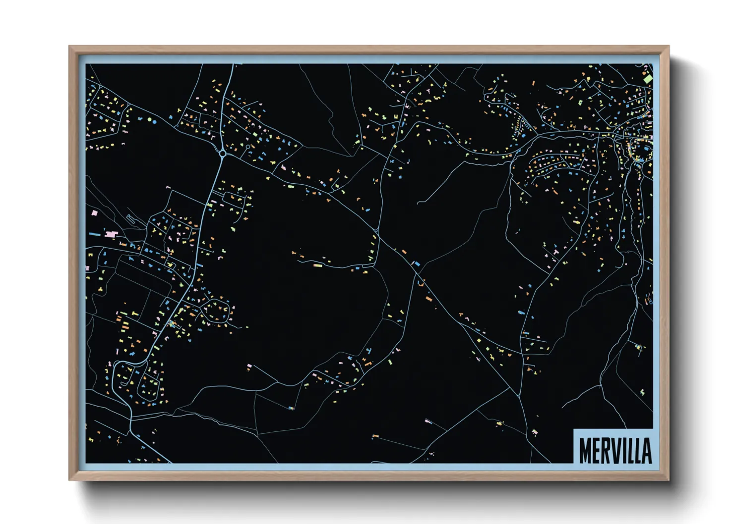 Une affiche de carte sur Mervilla