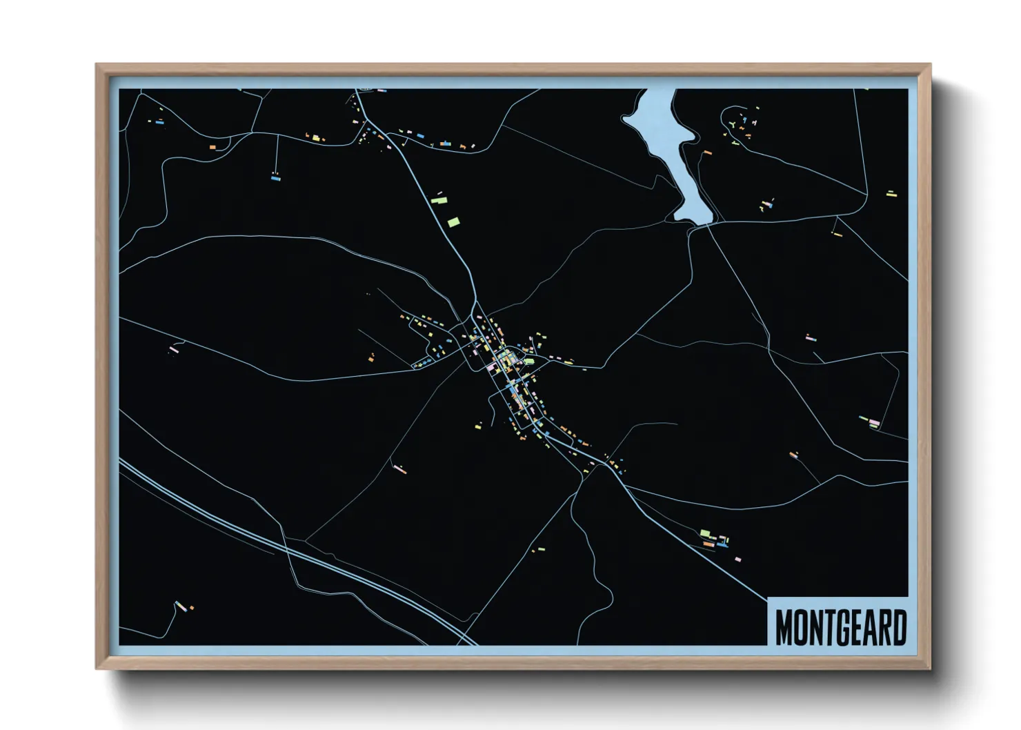 Une affiche de carte sur Montgeard