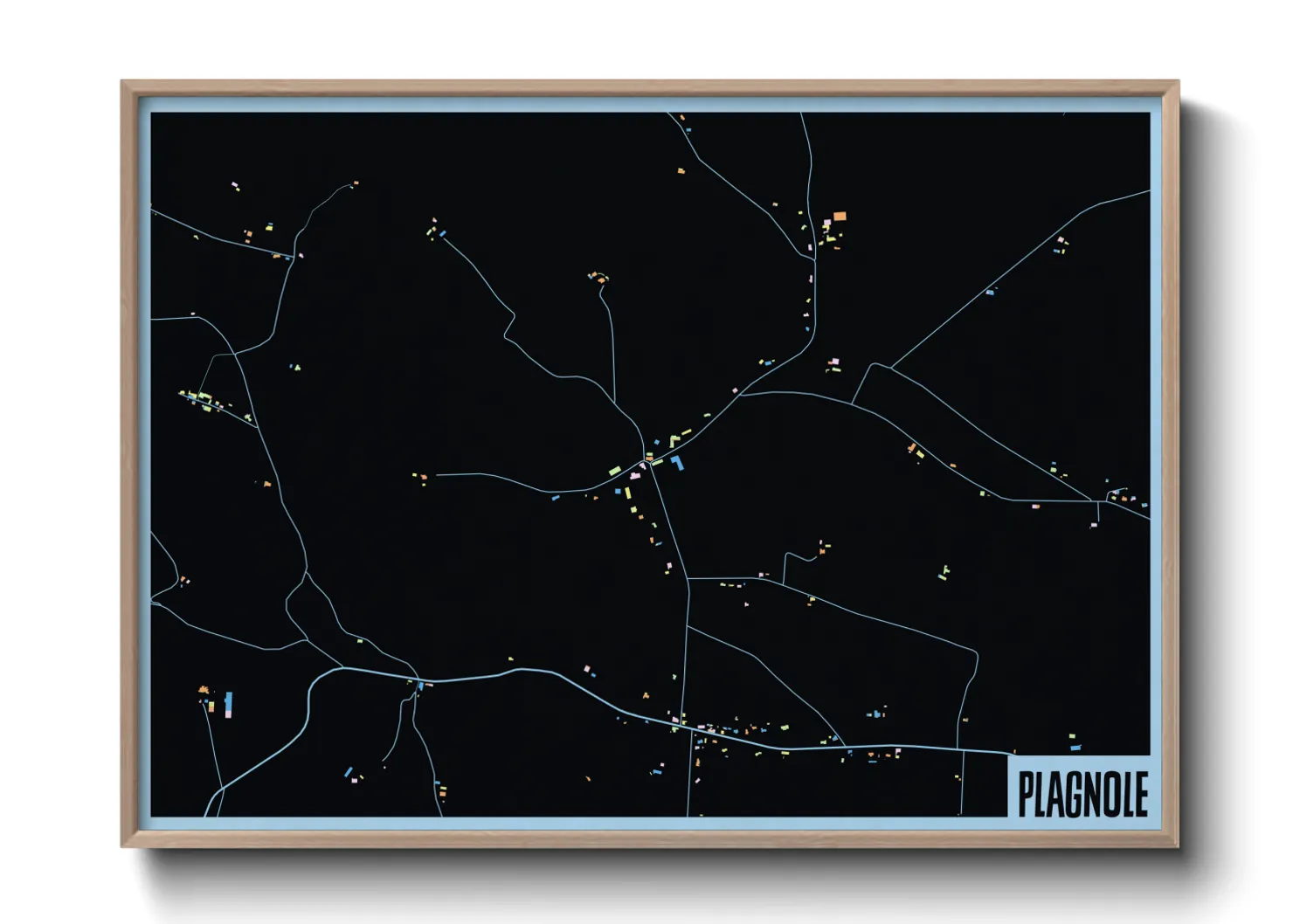 Une affiche de carte sur Plagnole