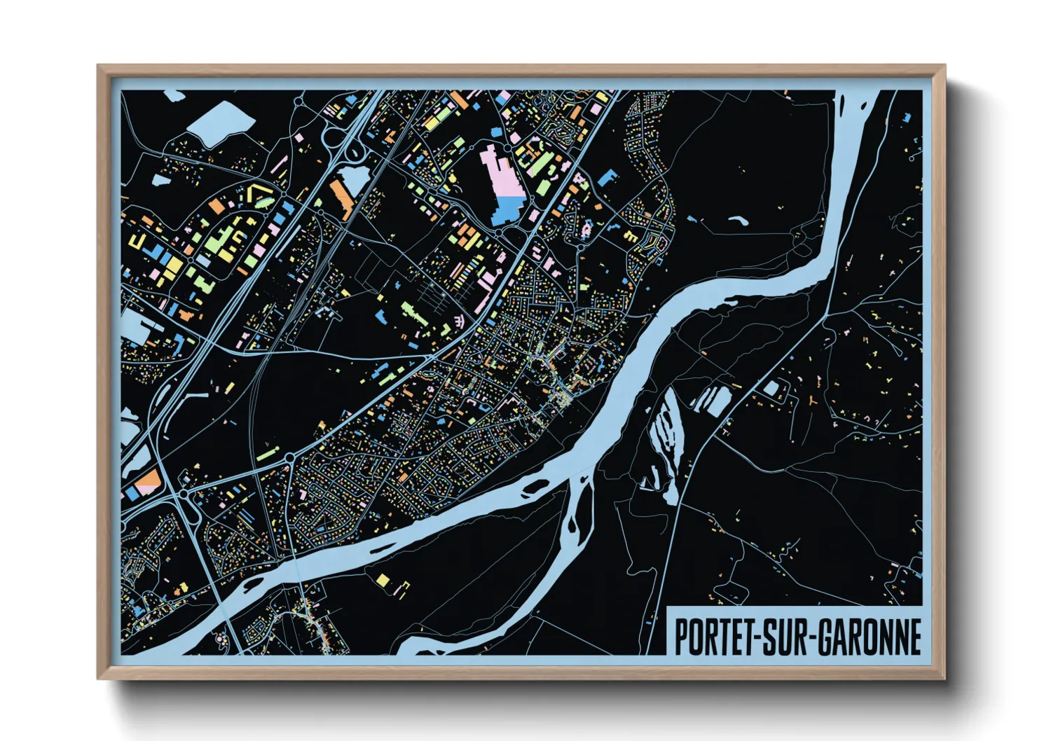 Une affiche de carte sur Portet-sur-Garonne