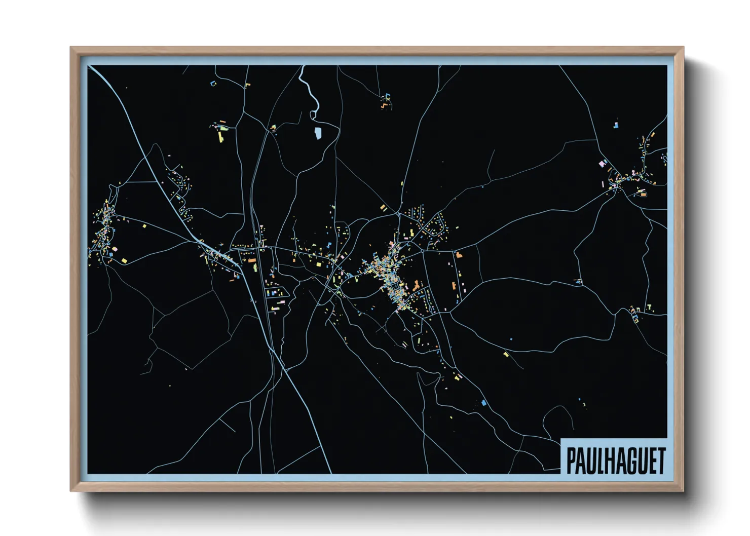 Une affiche de carte sur Paulhaguet