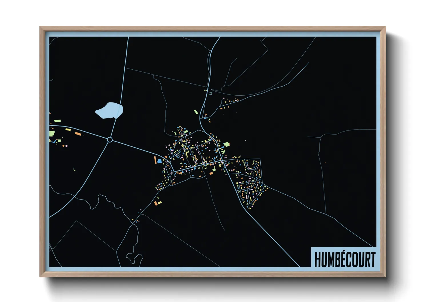 Une affiche de carte sur Humbécourt