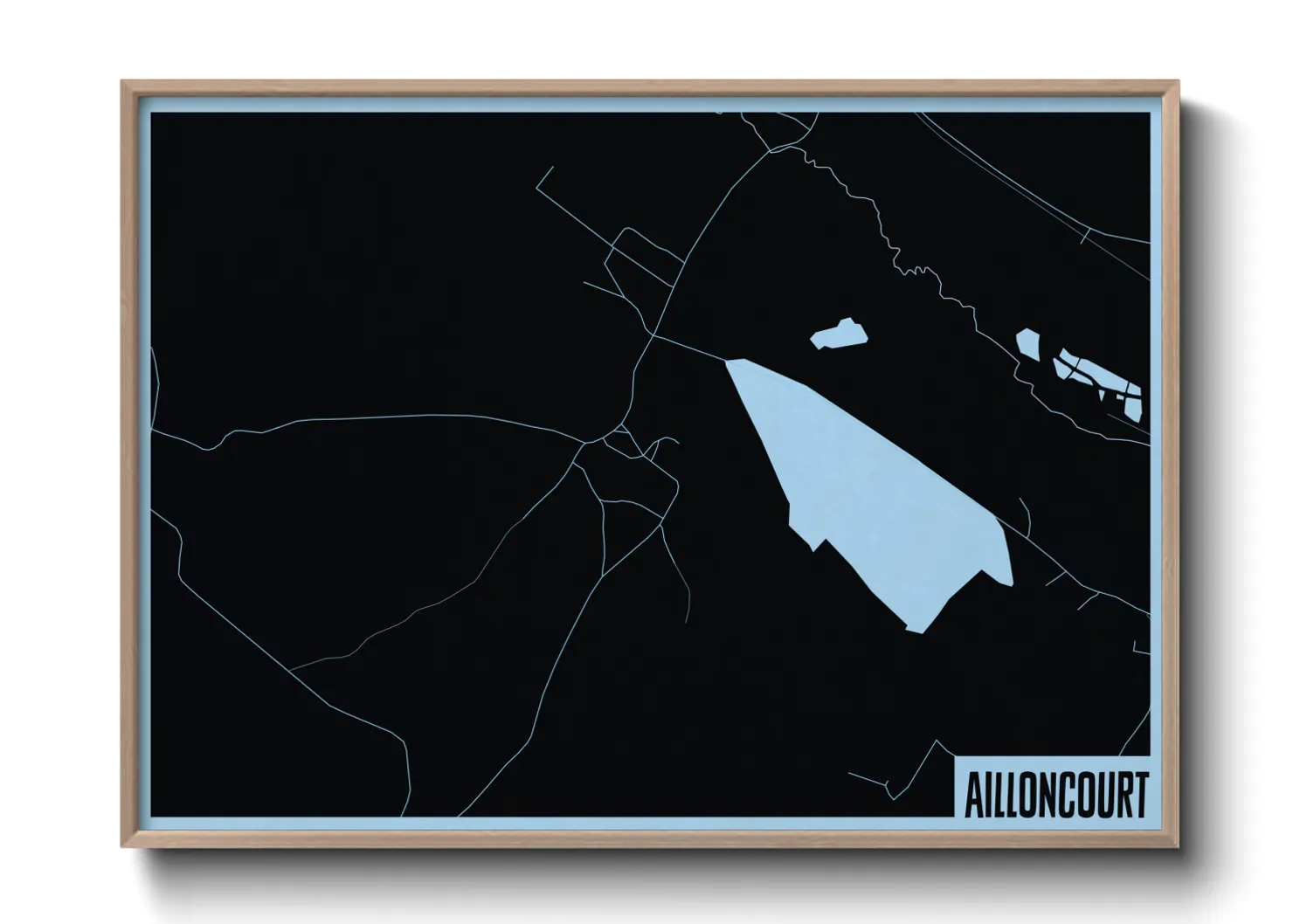 Une affiche de carte sur Ailloncourt