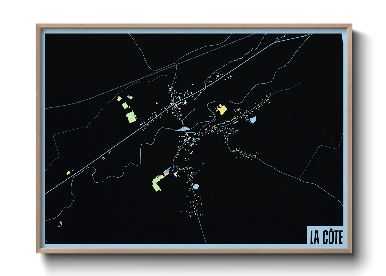 Une affiche de carte sur La Côte