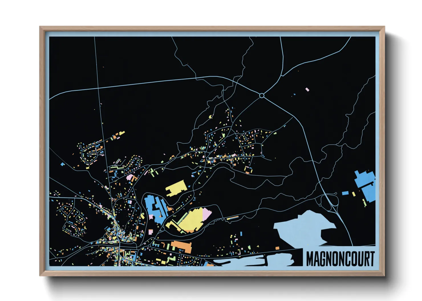 Une affiche de carte sur Magnoncourt