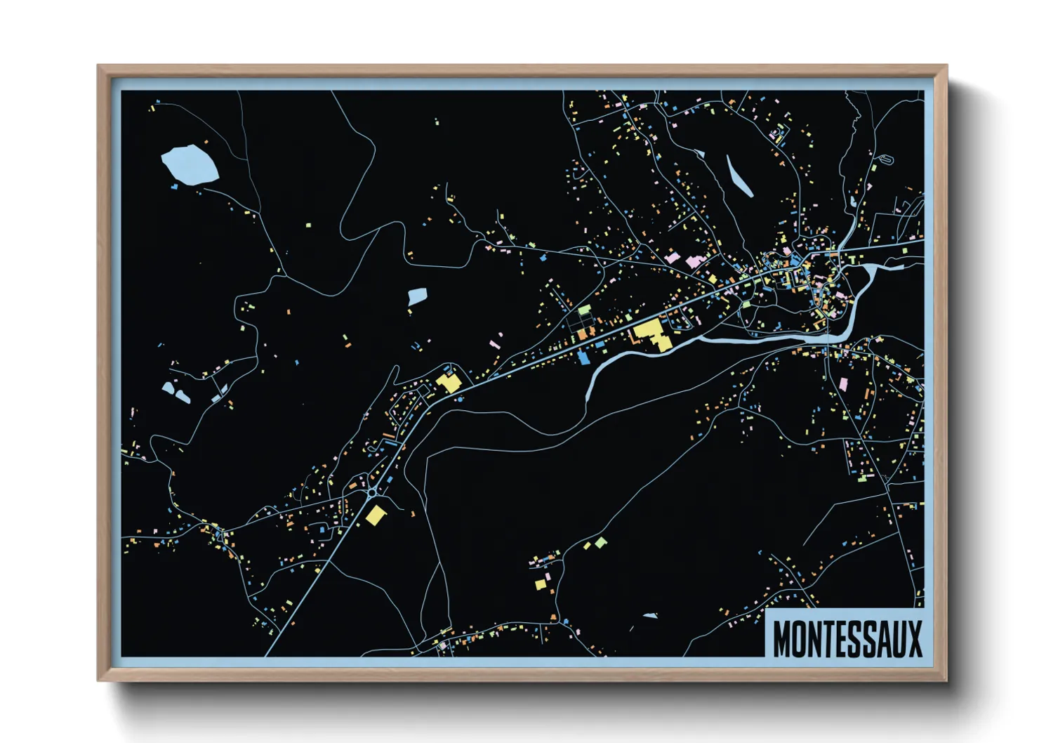 Une affiche de carte sur Montessaux