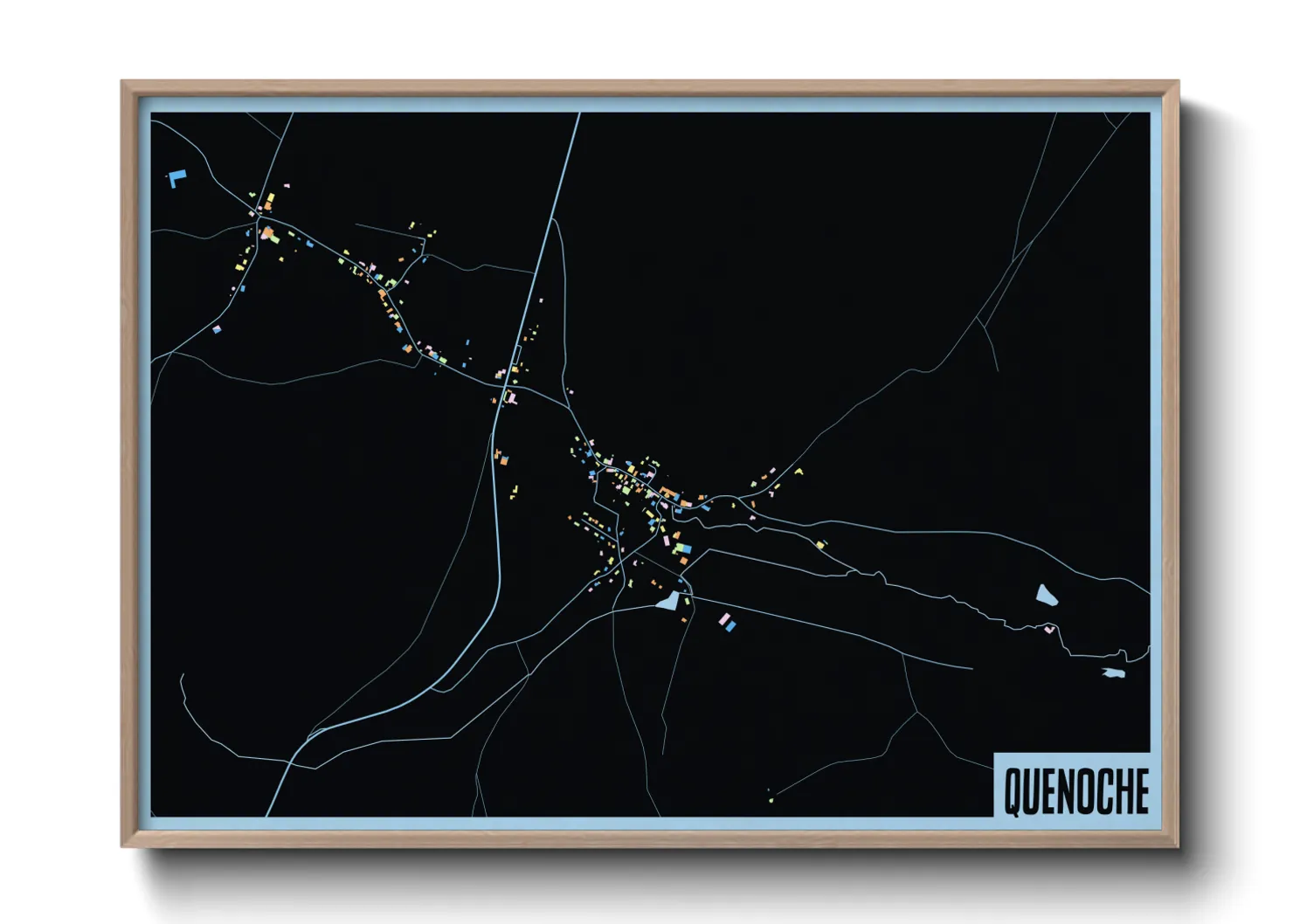 Une affiche de carte sur Quenoche