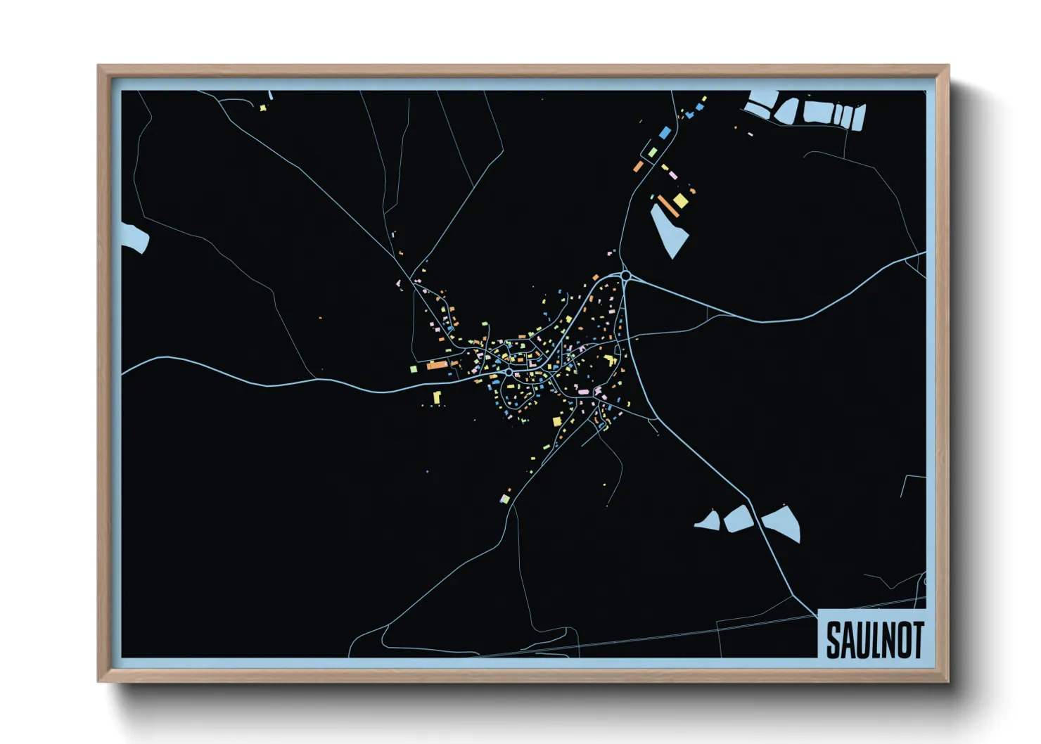 Une affiche de carte sur Saulnot