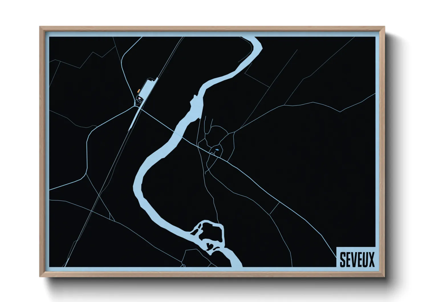 Une affiche de carte sur Seveux