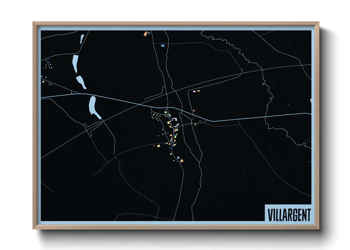 Une affiche de carte sur Villargent