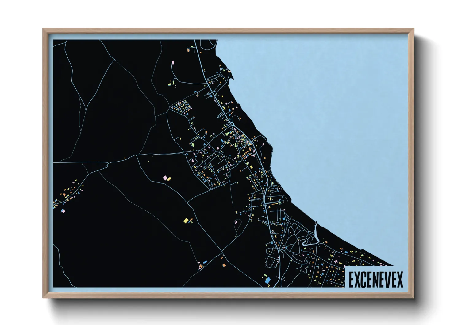 Une affiche de carte sur Excenevex