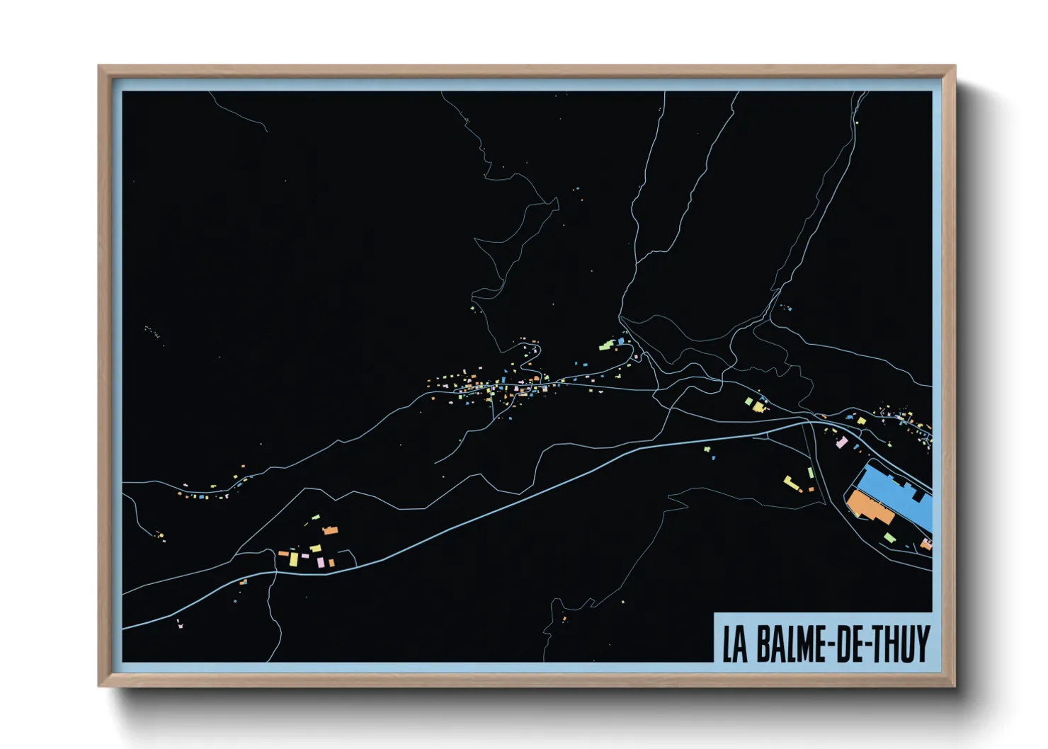 Une affiche de carte sur La Balme-de-Thuy