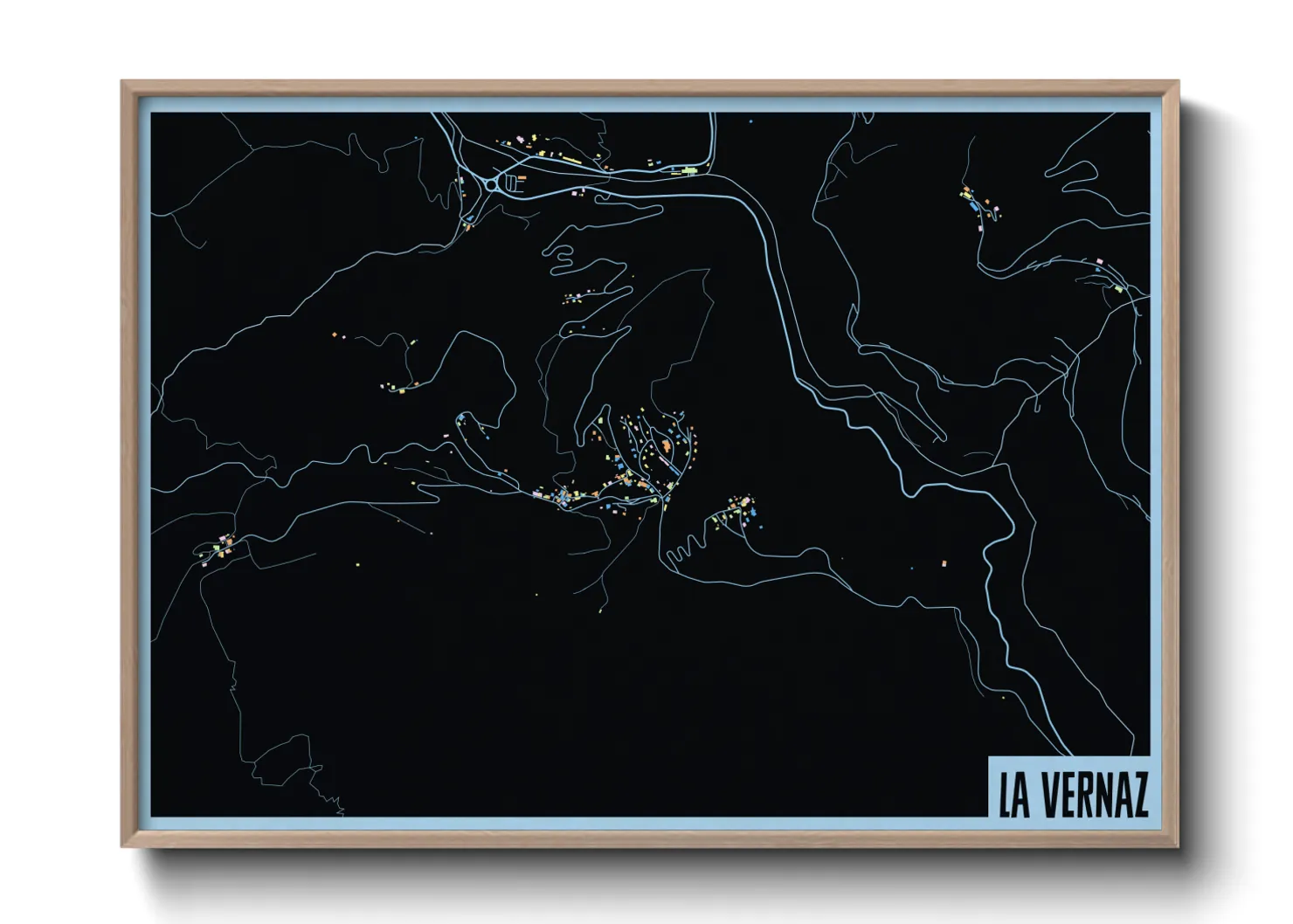 Une affiche de carte sur La Vernaz