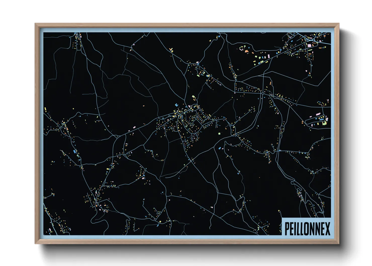 Une affiche de carte sur Peillonnex