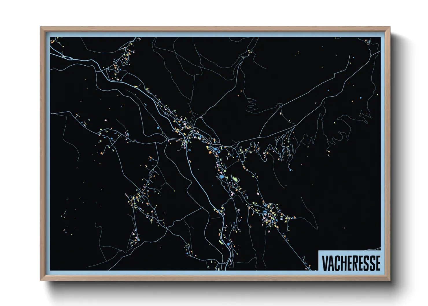 Une affiche de carte sur Vacheresse