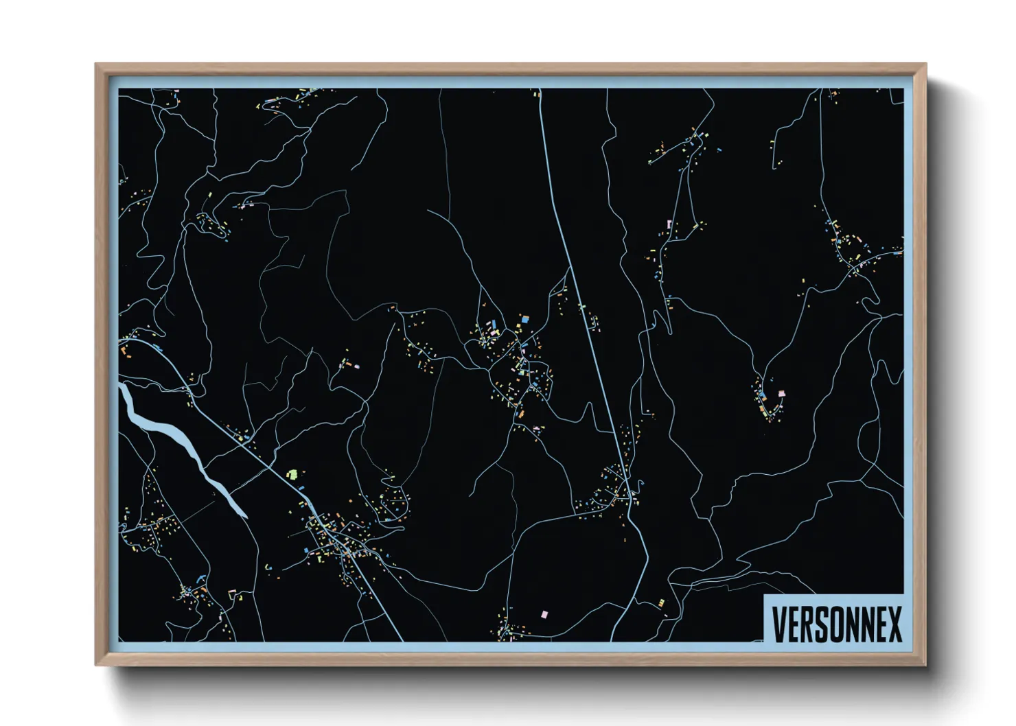 Une affiche de carte sur Versonnex