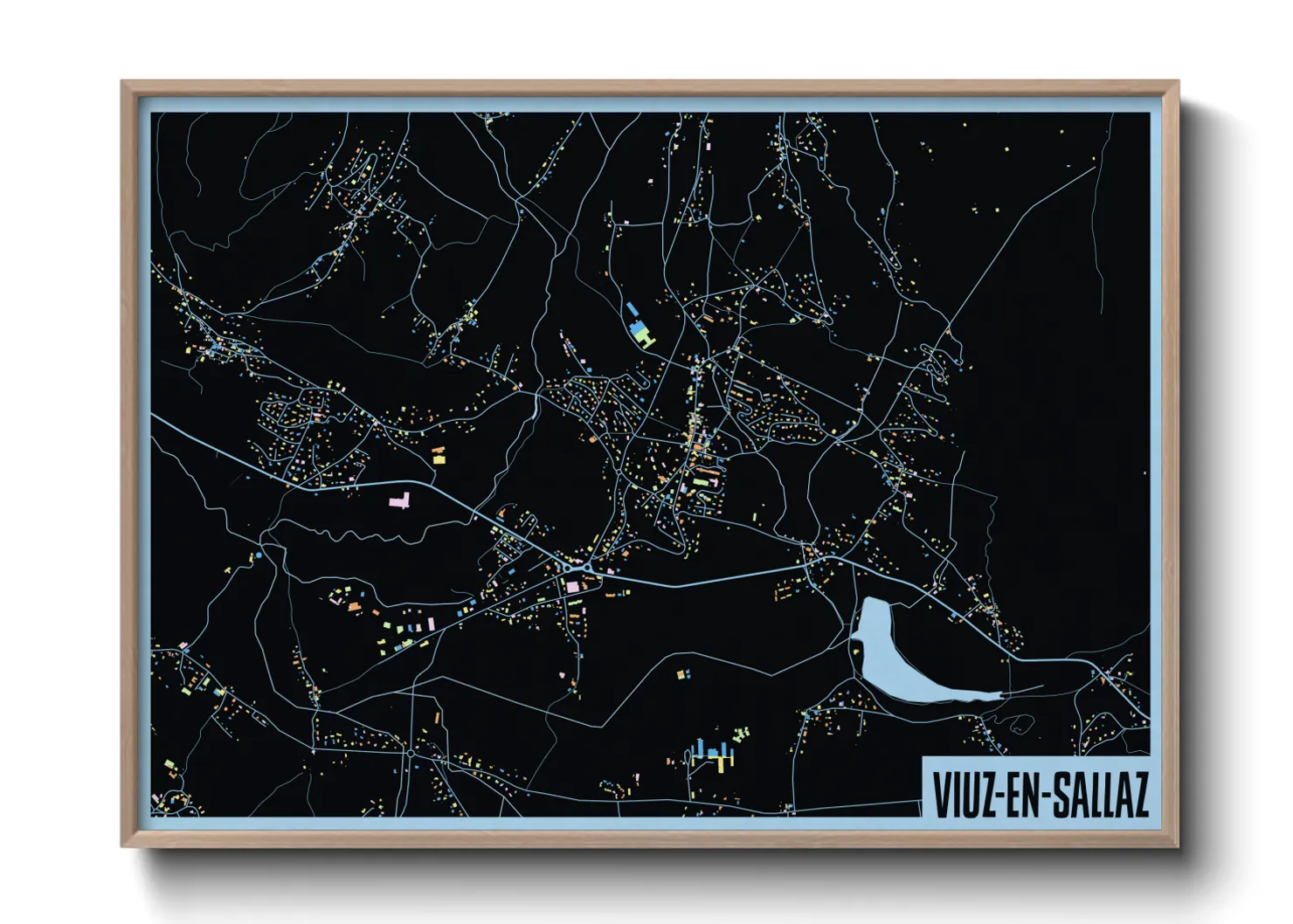 Une affiche de carte sur Viuz-en-Sallaz