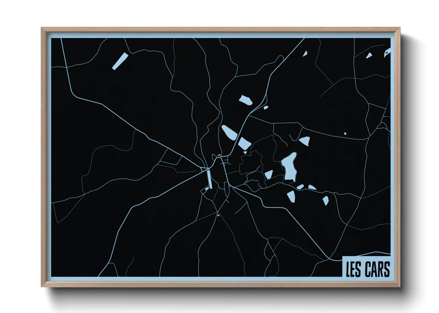 Une affiche de carte sur Les Cars