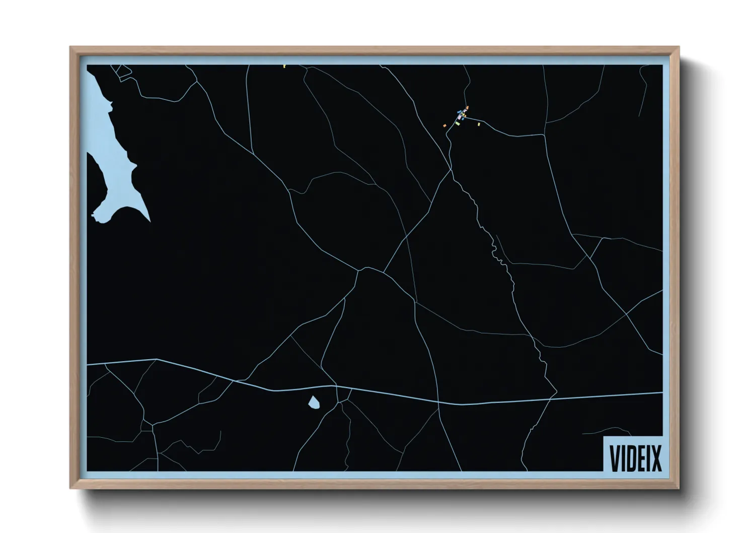 Une affiche de carte sur Videix